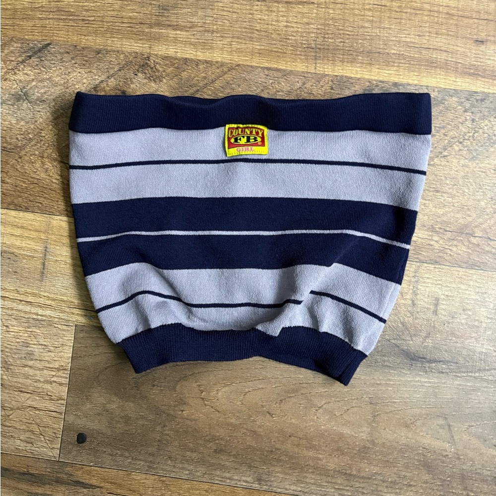 FB COUNTY NAVY AND GRAY TUBE TOP